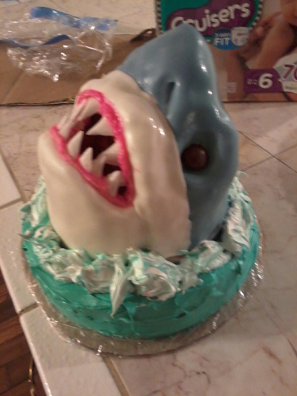 Once Upon a Crafty Mom Shark Cake Topper
