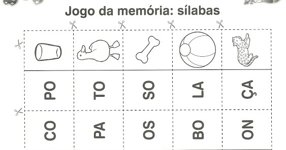 Jogo da Memória Sílabas (pdf)