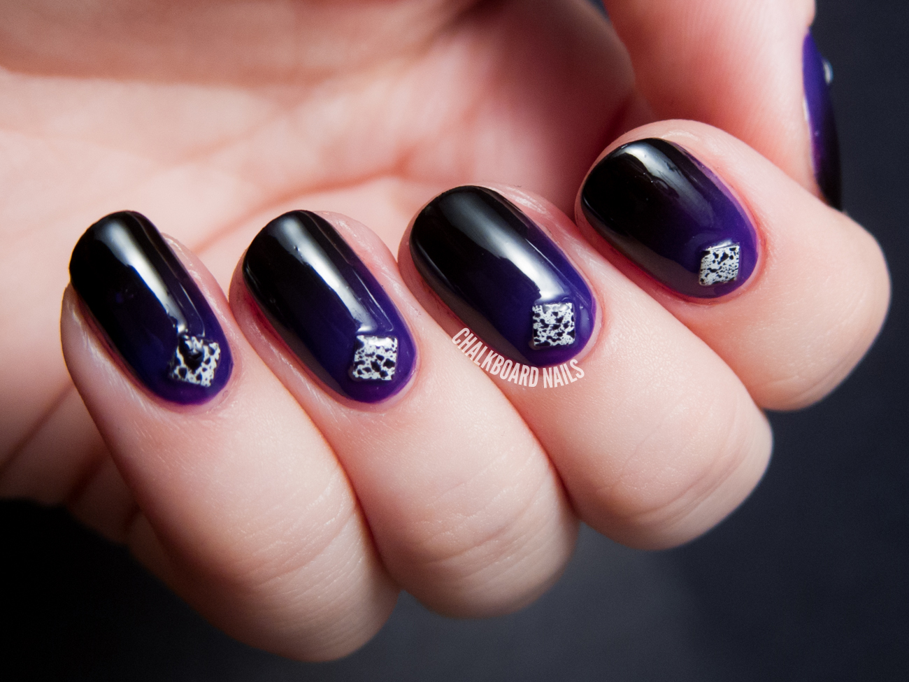 8. Purple and White Gradient Nail Art - wide 6