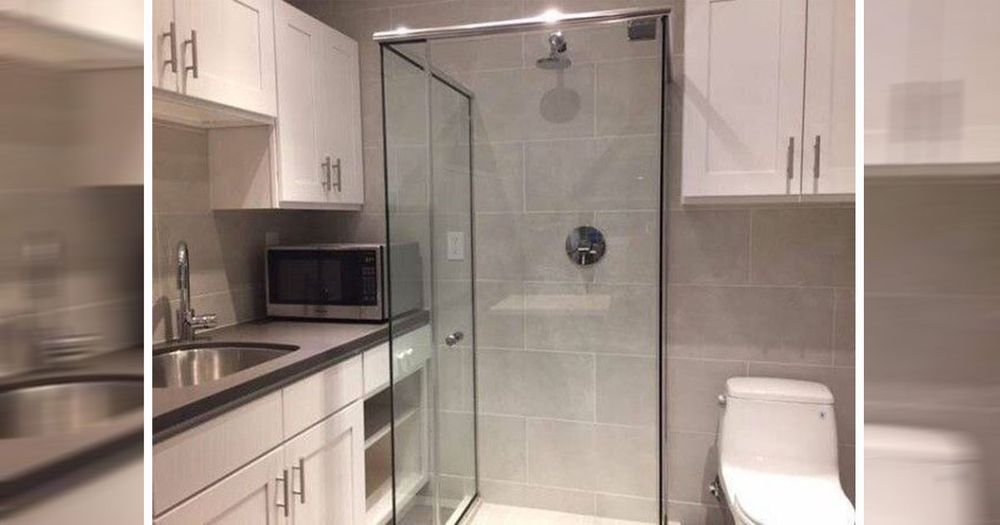 Do you really need a shower and toilet in the kitchen?