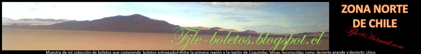 Boletos Zona Norte de Chile