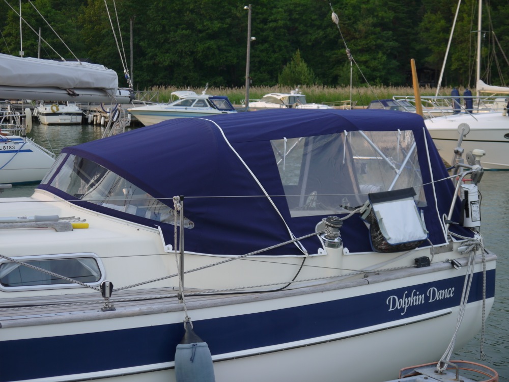 Cockpit tent are we getting old? S/Y Dolphin Dance