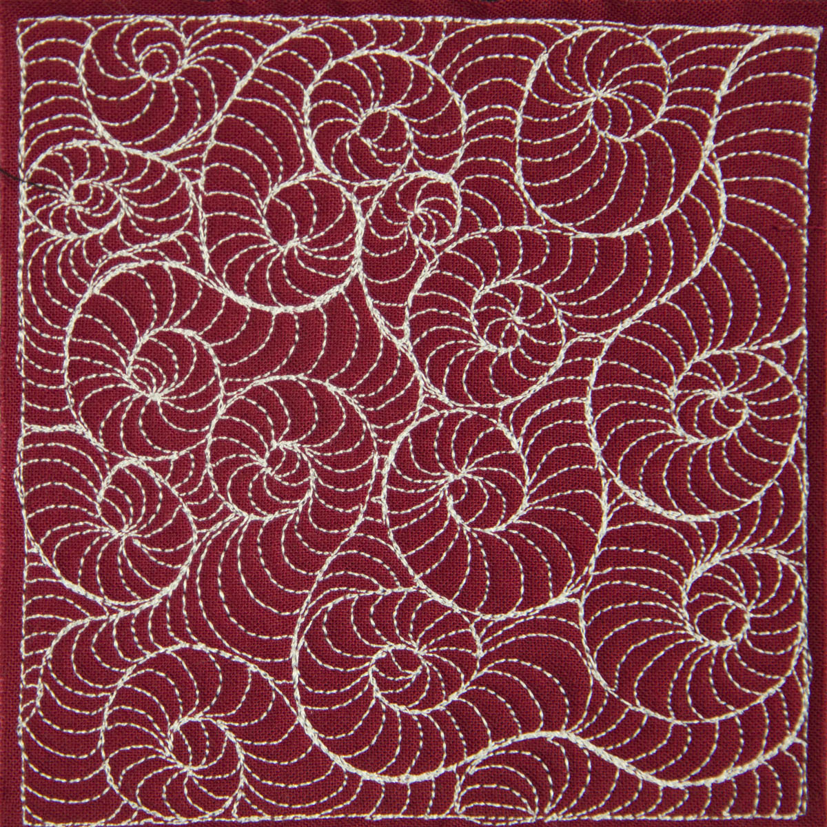 The Free Motion Quilting Project: Day 32 - Fossil Snail