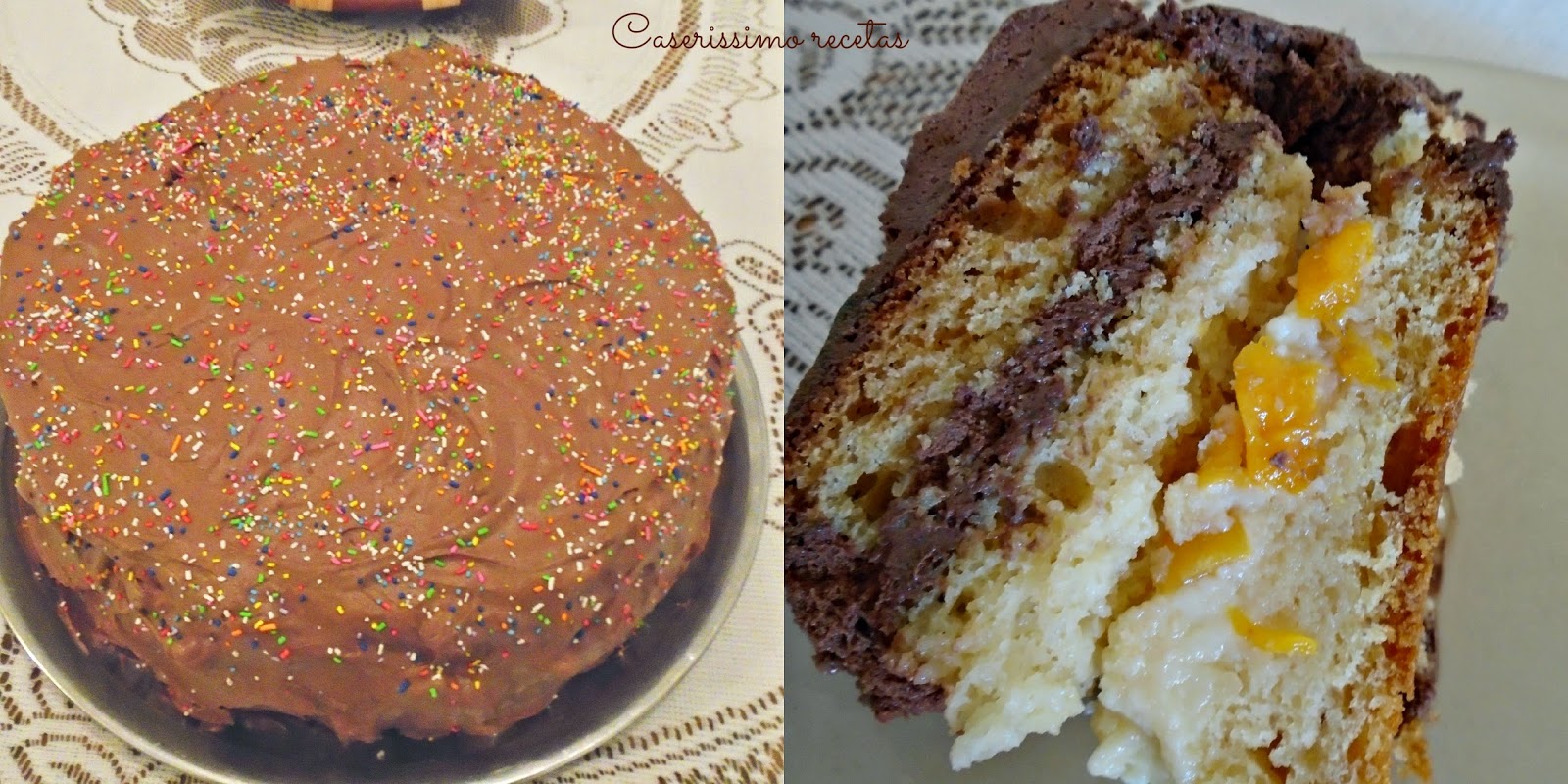 Torta Con Duraznos Y Pastelera (de Cumpleaños?)
