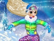 Frozen Elsa Snowboarder