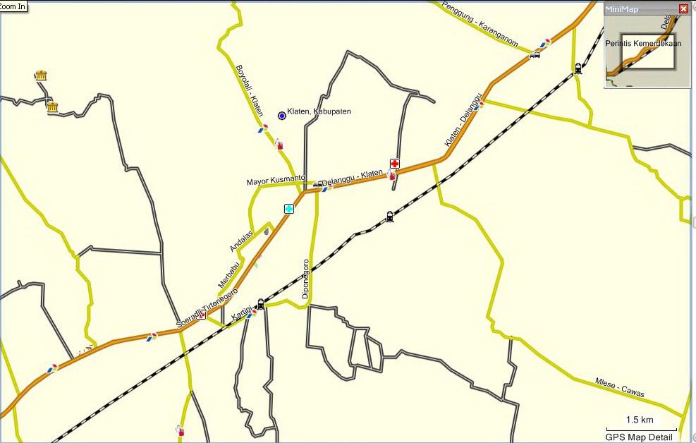 Peta Kabupaten Jogja