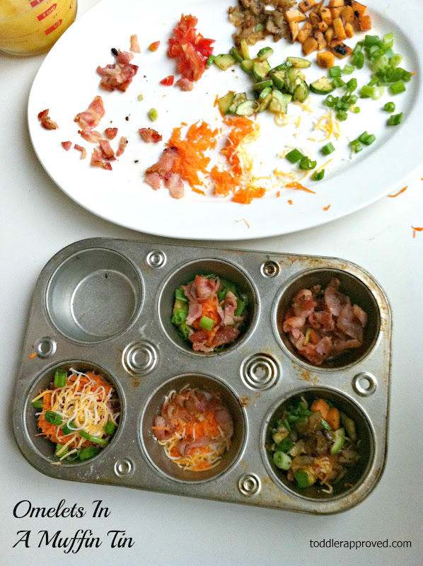 Toddler Approved! Cooking With Mom Omelets in a Muffin Tin