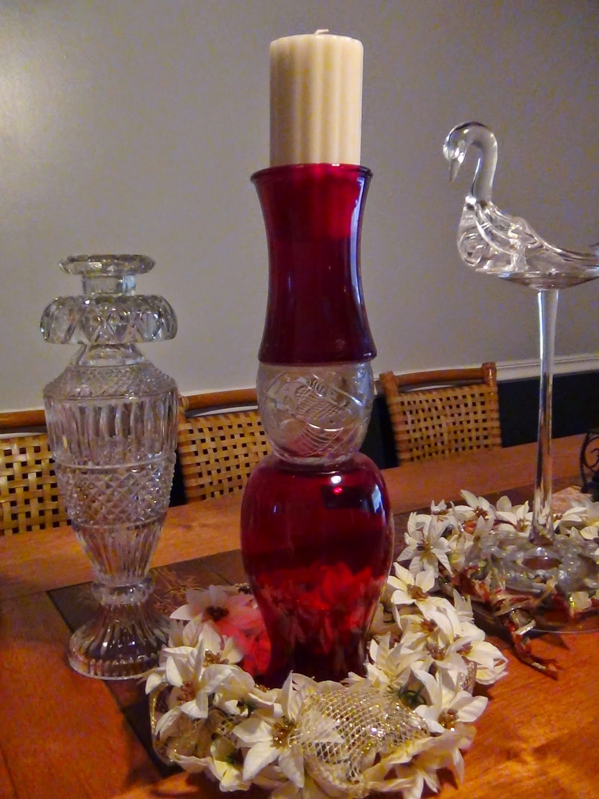 HOW TO MAKE CANDLE HOLDERS/CENTERPIECES FROM