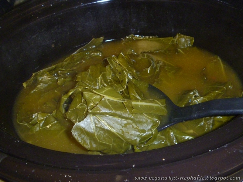 Vegan, What? Crock Pot Cooking Collard Greens!