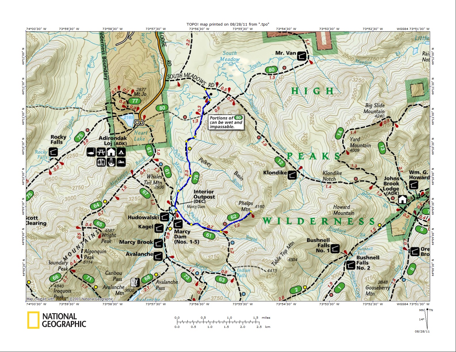 Off on Adventure Phelps Mountain 8/27/11