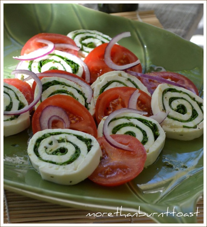 more than burnt toast Twisted Caprese Salad with Sea Grass Oil from l
