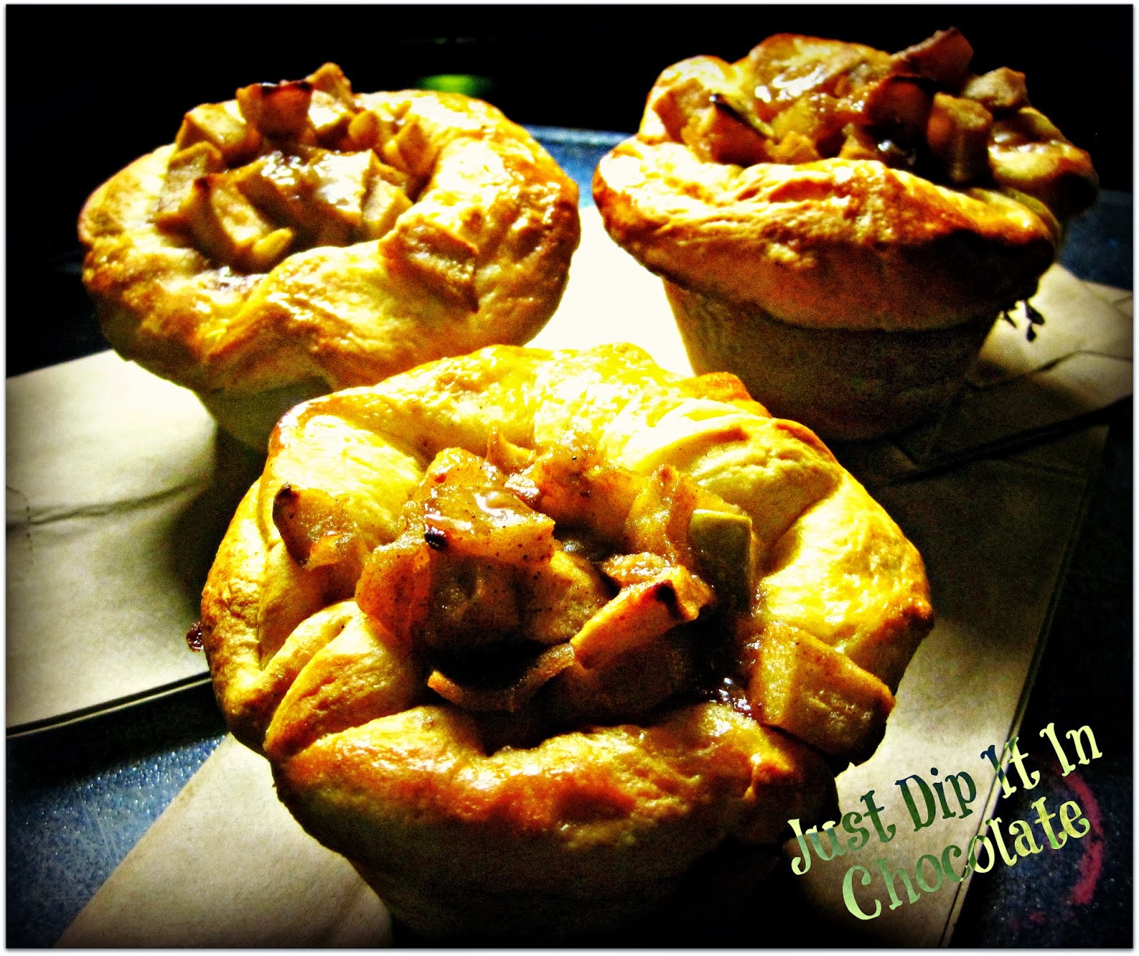 Just Dip It In Chocolate Caramel Apple Biscuit Cups Recipe