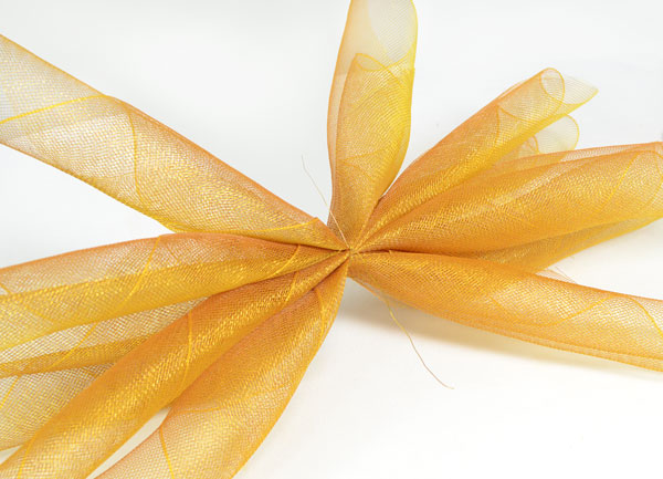 Sunflower Tutorial - Wire the gold petals together.