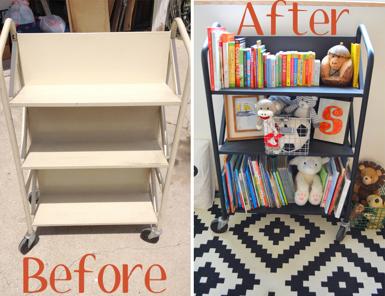 Save Some Sunshine Book Cart Makeover
