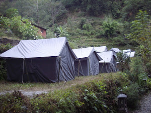 Outdoor camp tents at "Last resort".