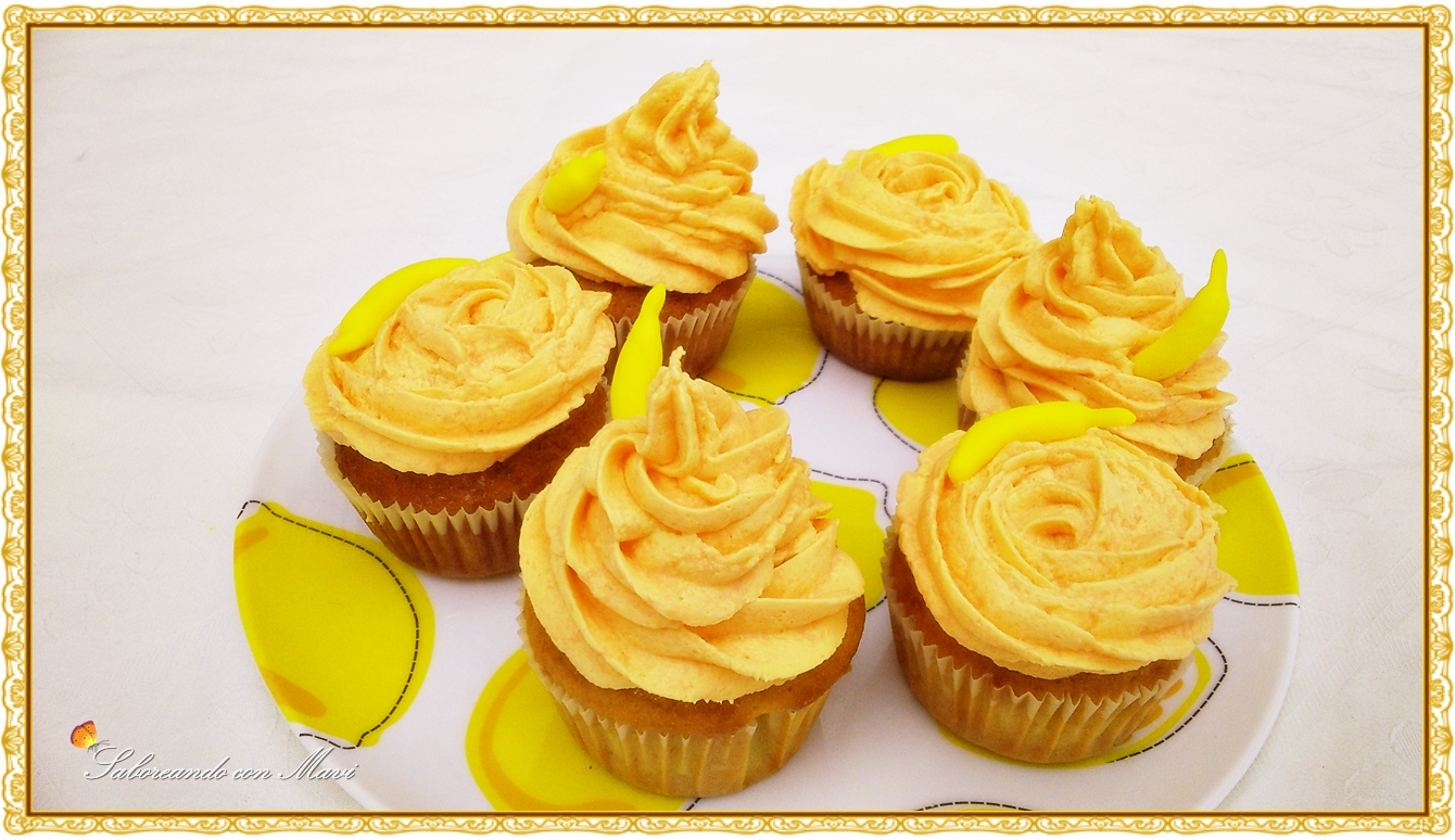 Saboreando con Mavi Cupcake de platano