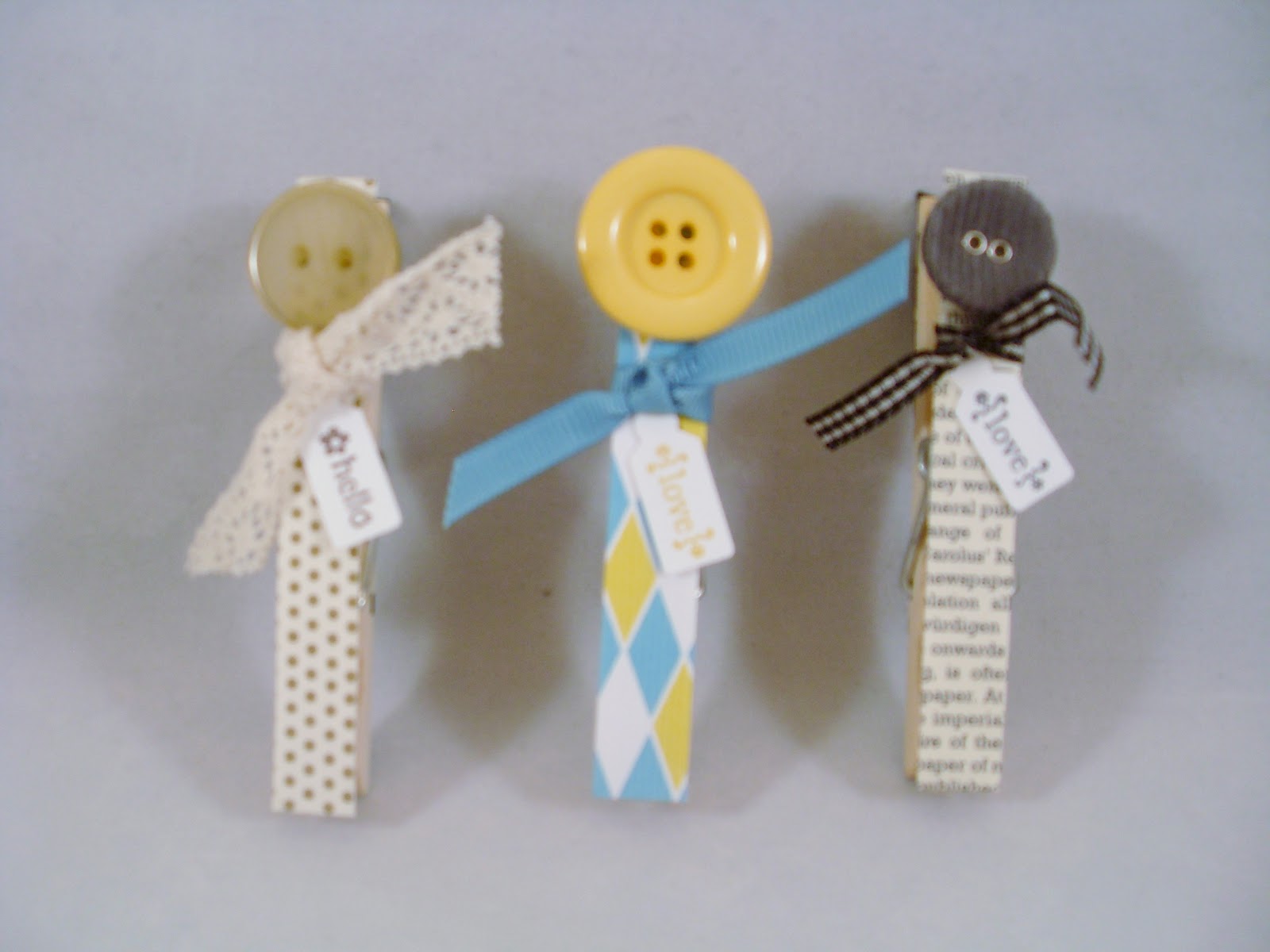 Eileen's Stamping Corner Clothespin Refrigerator