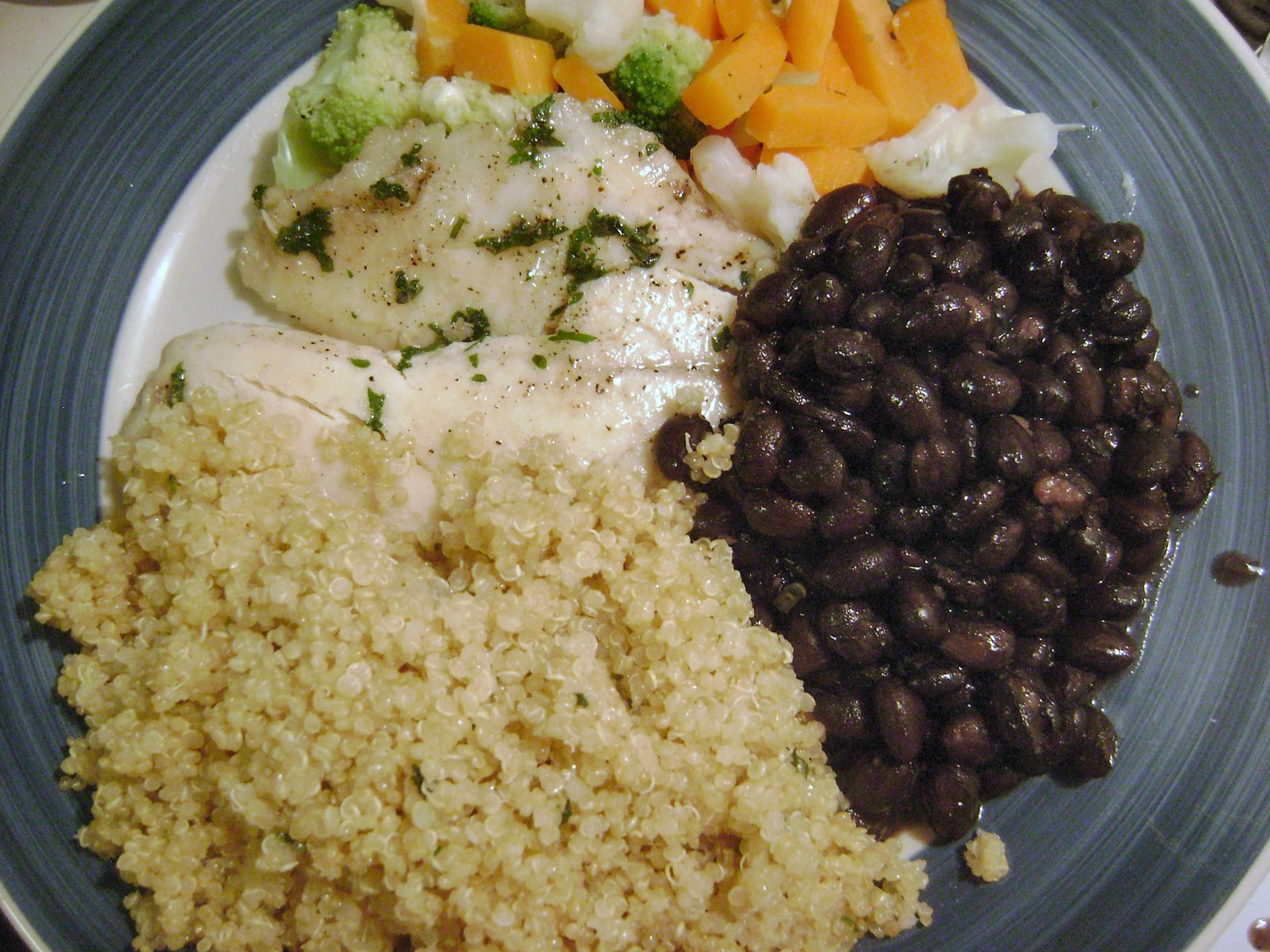 heART Tonight's Supper Tilapia, Quinoa, Black Beans and Veggies
