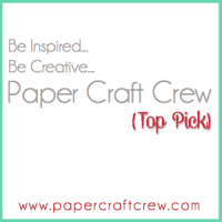 I was a Top Pick at the Paper Craft Crew!