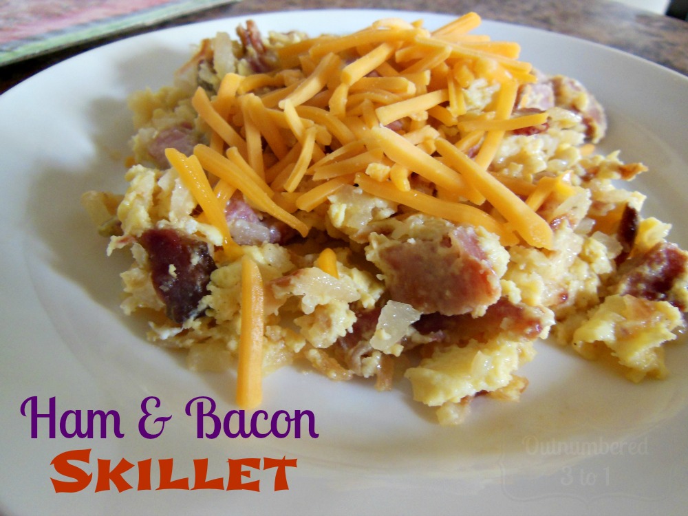 Ham & Bacon Skillet Recipe Outnumbered 3 to 1