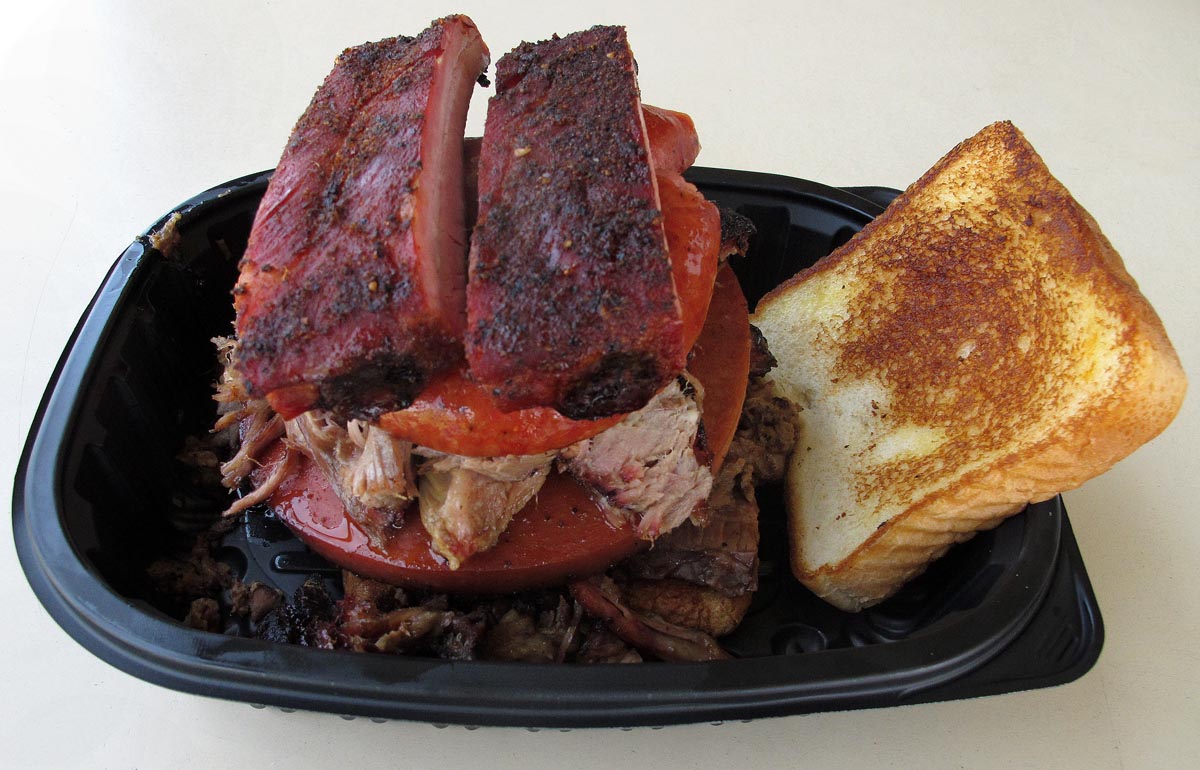 Posse favorites The Jambo Texan sandwich at Jambo's BBQ Shack Texas