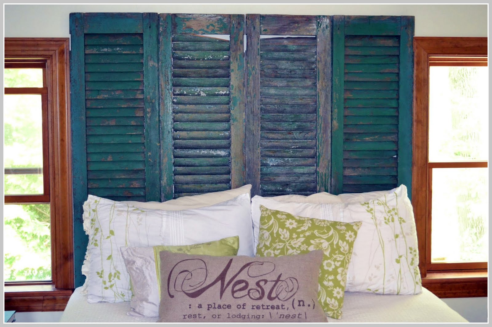 Quaint Oaks Shutter Headboard, Part 2