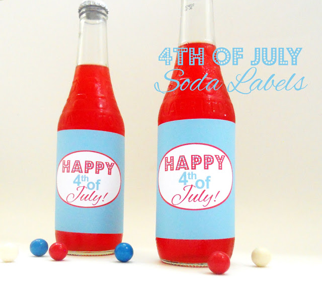 Fourth of July Printables: Festive Soda Labels and Straw Tags