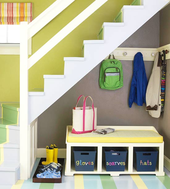 11 Ways to organize under your stairs | Organizing Made Fun: 11 Ways to