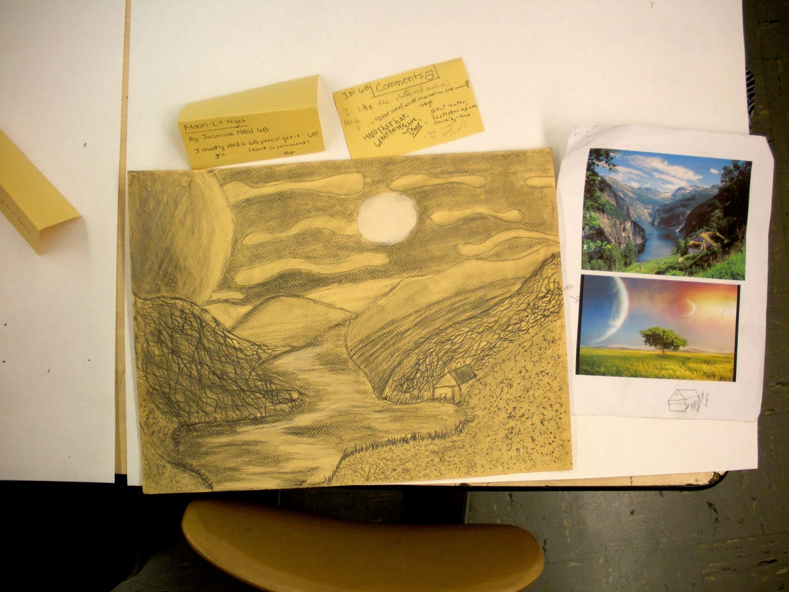 Studio Art with Ms. Hopenwasser: Grade 6: Landscape Drawing with