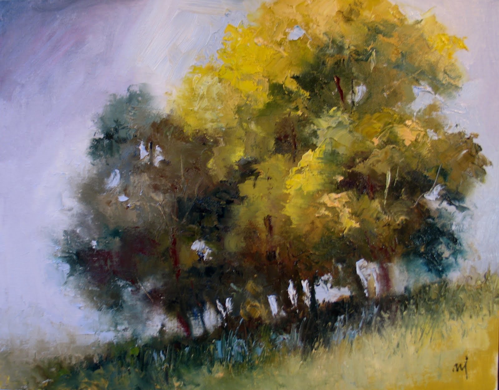 Nel's Everyday Painting Trees Study SOLD
