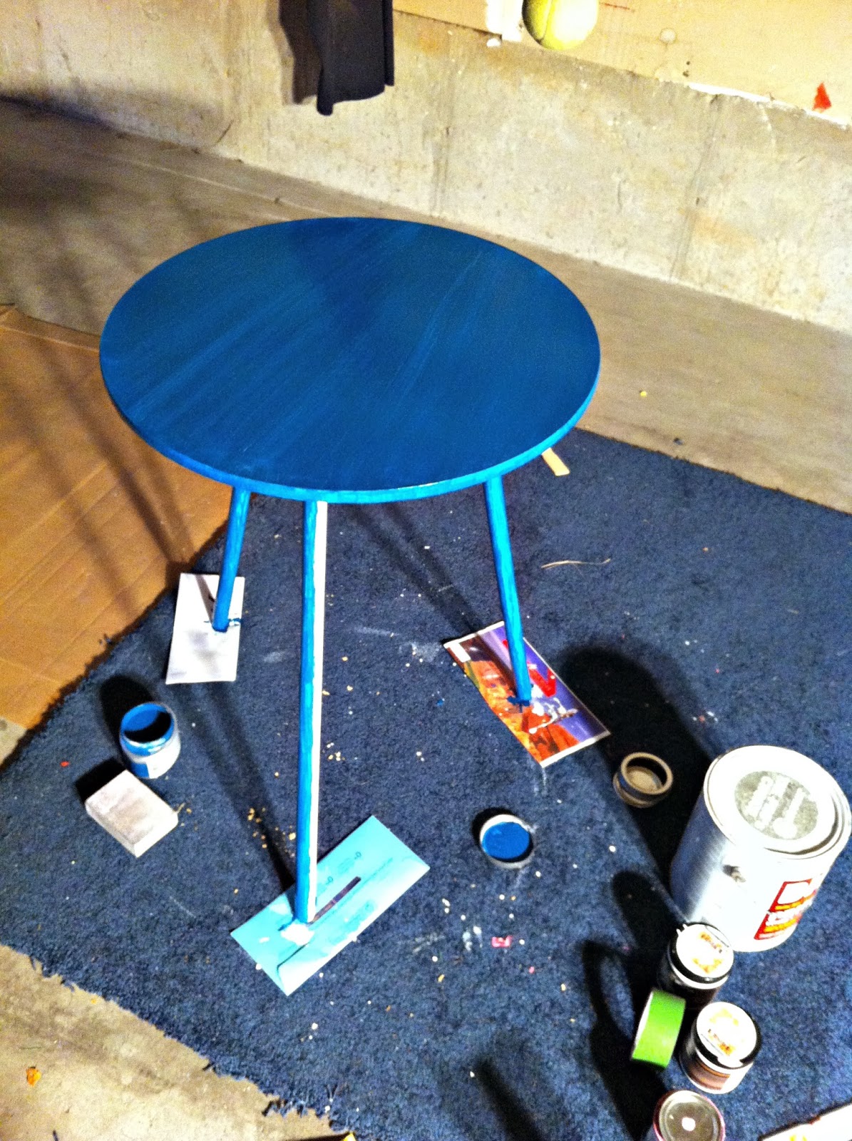 Fry Sauce & Grits DIY Painted and Gold Dipped End Table Makeover