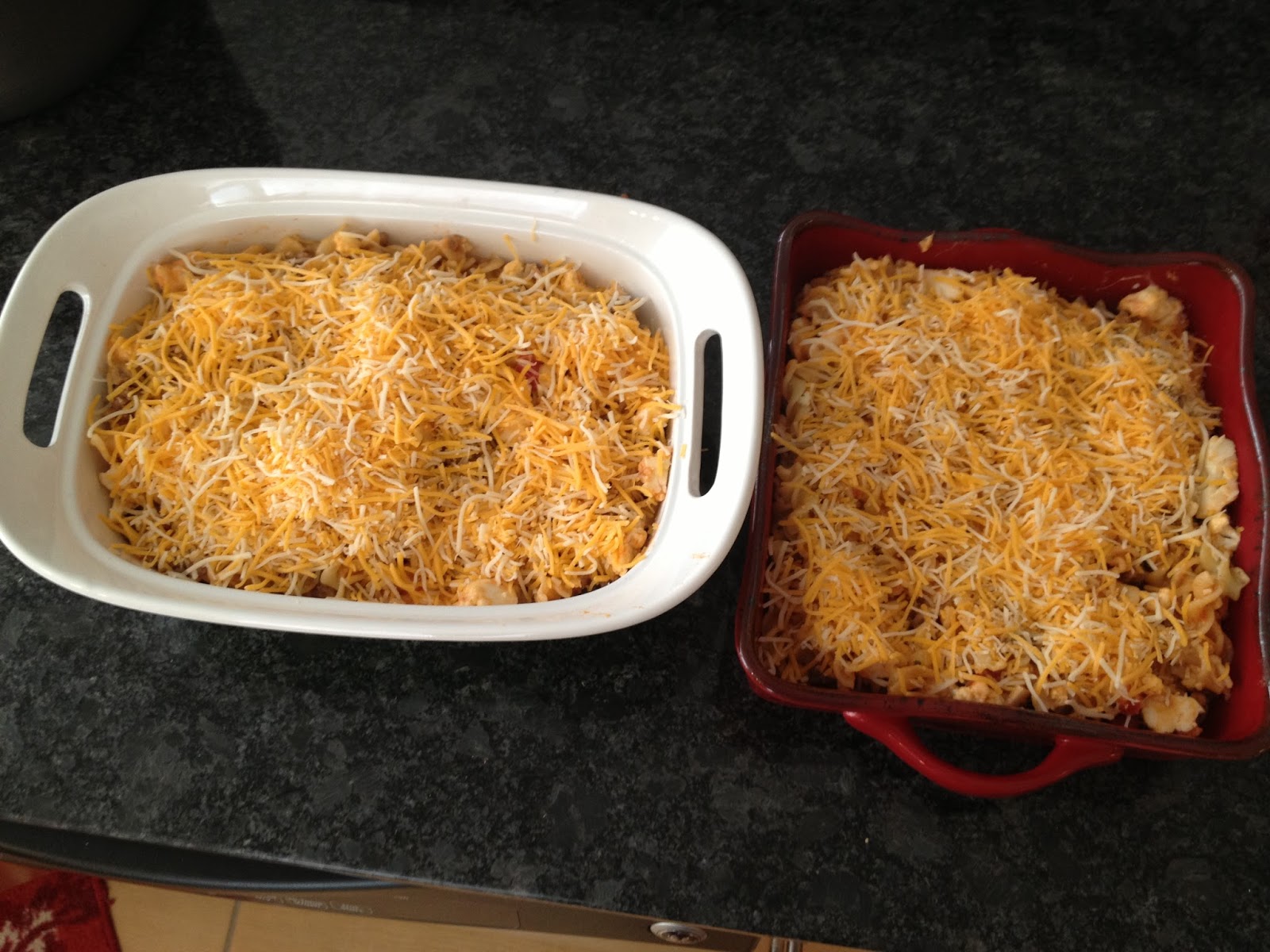 Life {R+S} Ground Beef Tomato Alfredo Garbage Casserole