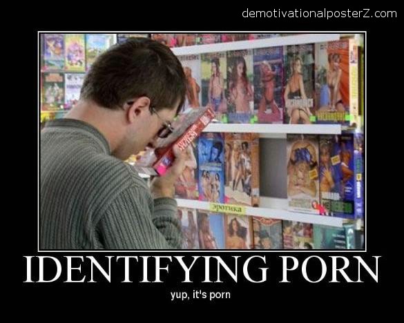 IDENTIFYING PORN - YUP, IT'S PORN - motivational poster