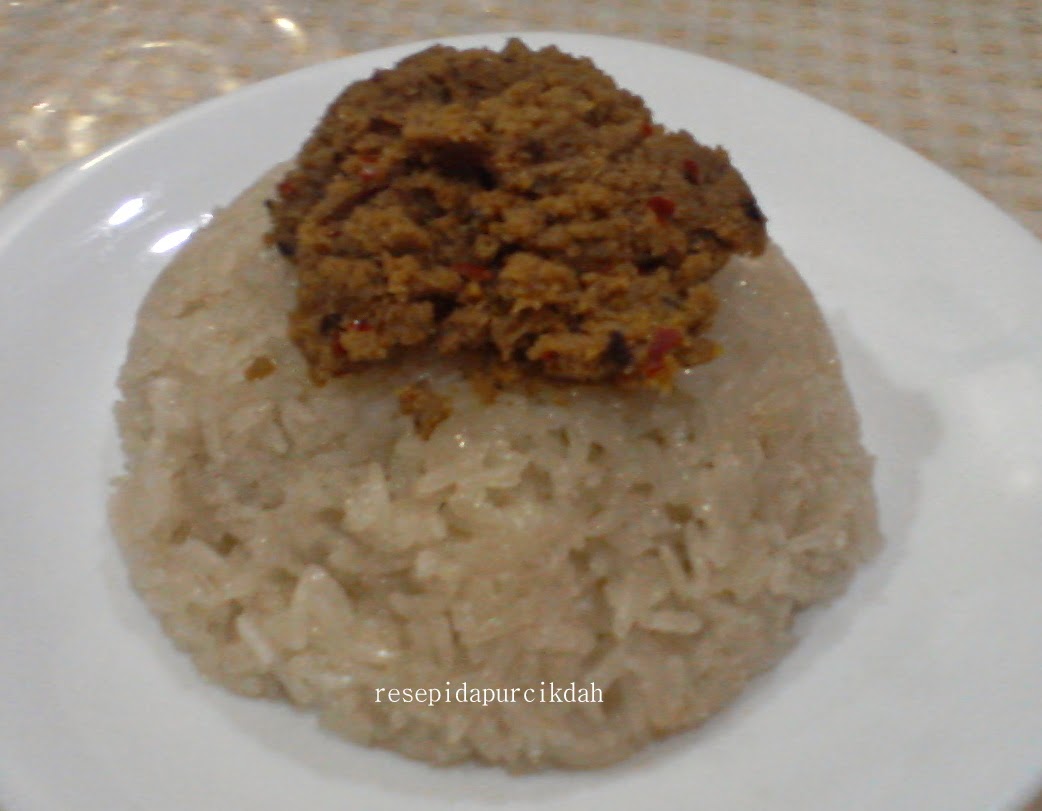 Resepi Dapur Cik Dah Pulut Sambal Ikan