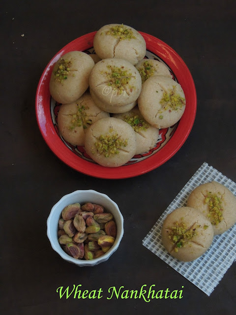 Nankhatai, Whole Wheat Pistachio Nankhatai, Indian Nankhatai Cookies