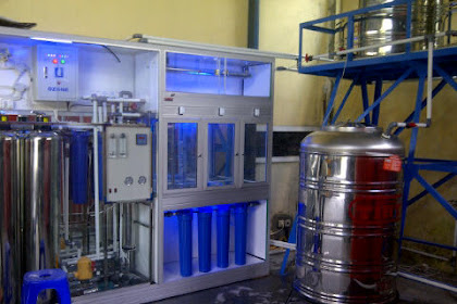 mesin depo reverse osmosis 8000 liter plus sirkulasi ozonisasi dan ultraviolet