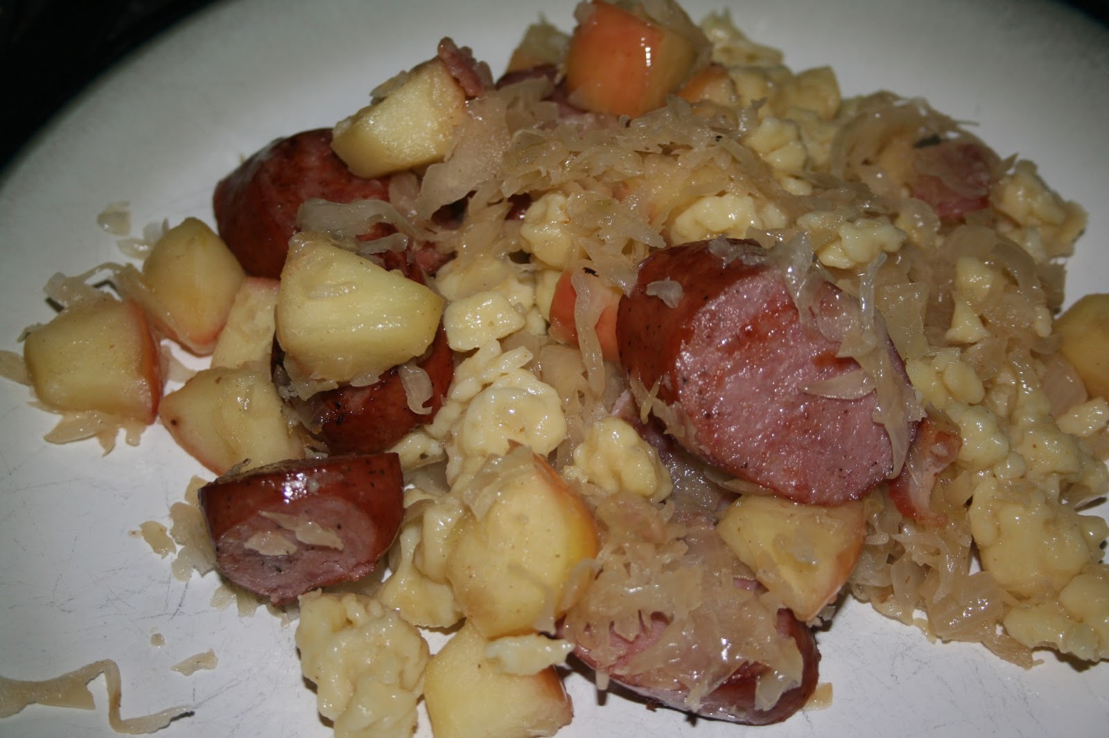 It really IS that easy to make... Recipe 212 Spaetzle, Sauerkraut