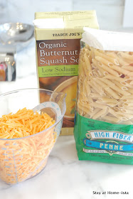 Ingredients for Butternut Squash Macaroni and Cheese