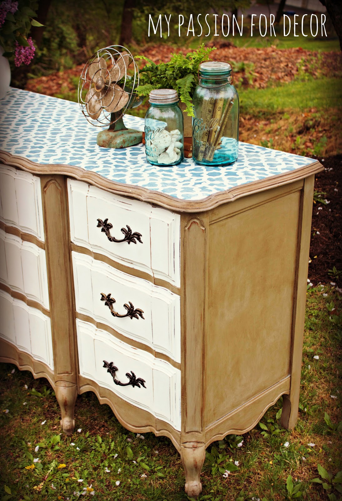 My Passion For Decor The Stenciled Dresser Challenge