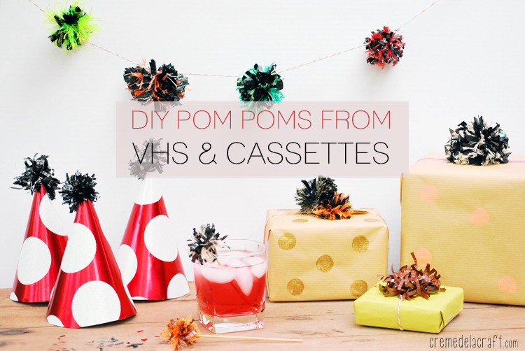 Diy Pom Pom Party From Vhs Cassette Tapes Video Tutorial
