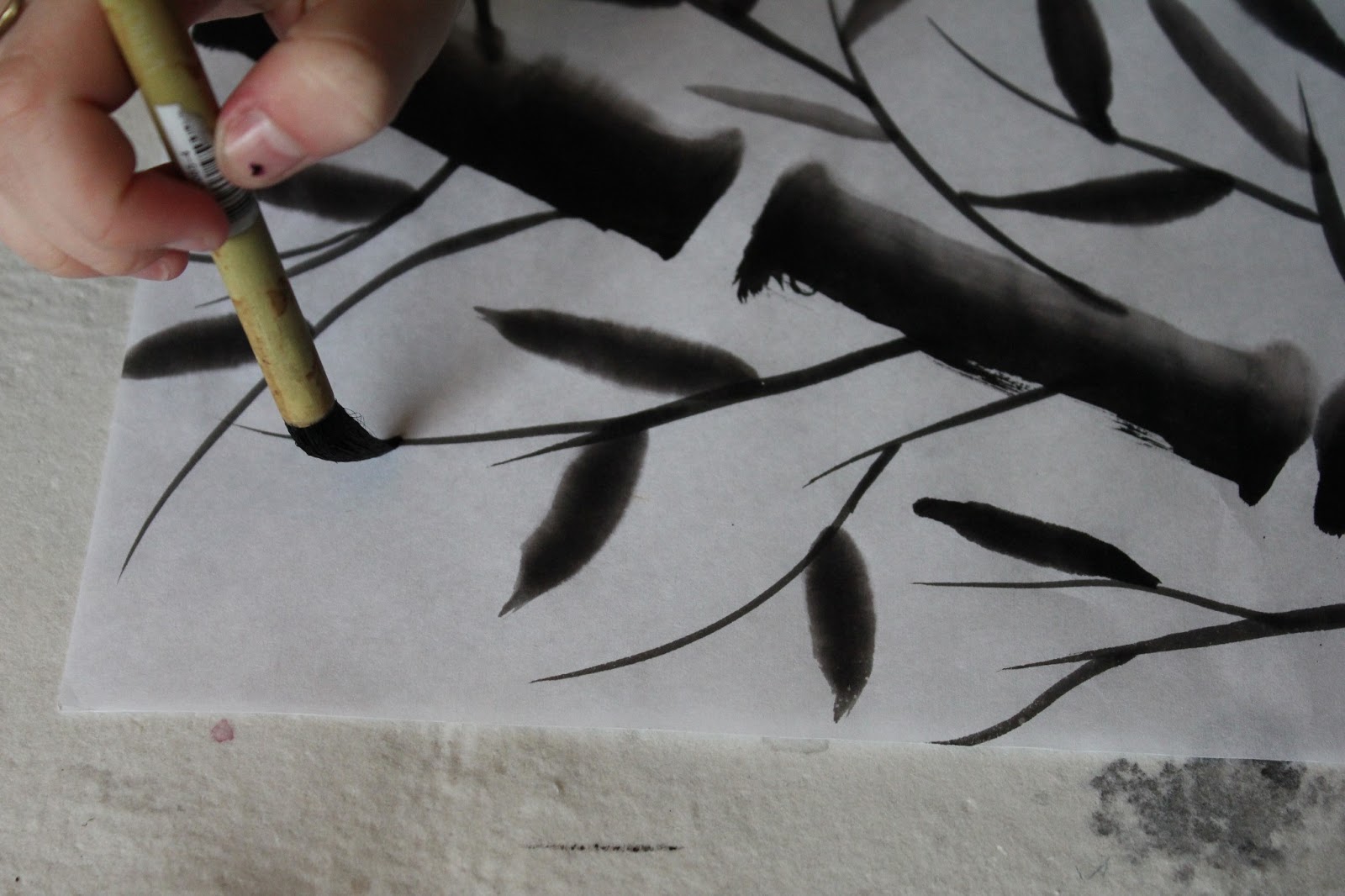 Marie's Pastiche Chinese Brush Painting How to Paint Bamboo