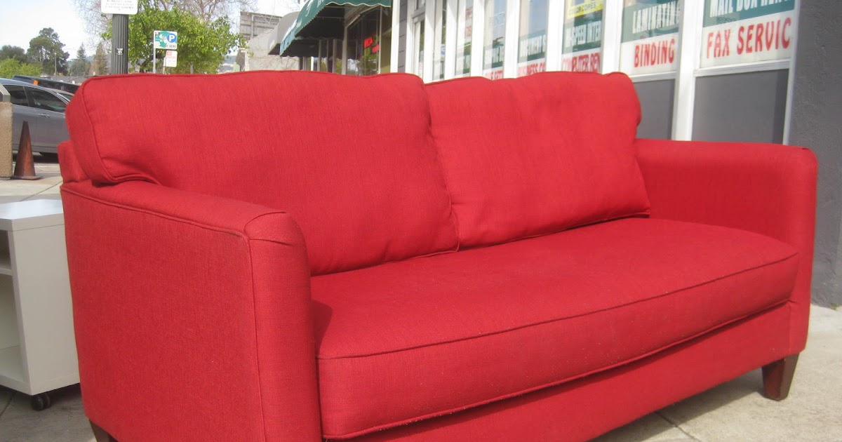 UHURU FURNITURE & COLLECTIBLES: SOLD - Bauhaus Red Sofa - $320
