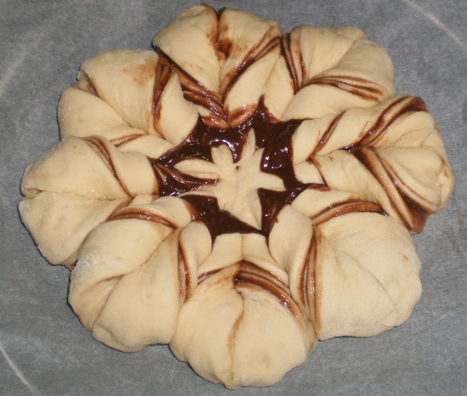 FIORE DI PAN BRIOCHE ALLA NUTELLA Cucinar cantando con CesiraCucinar