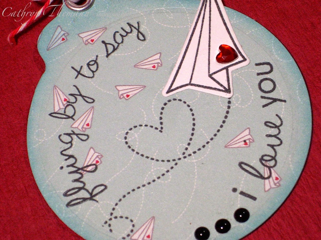 In the Pink, Designs by Cathryn Paper Airplane Gift Bag and Tag