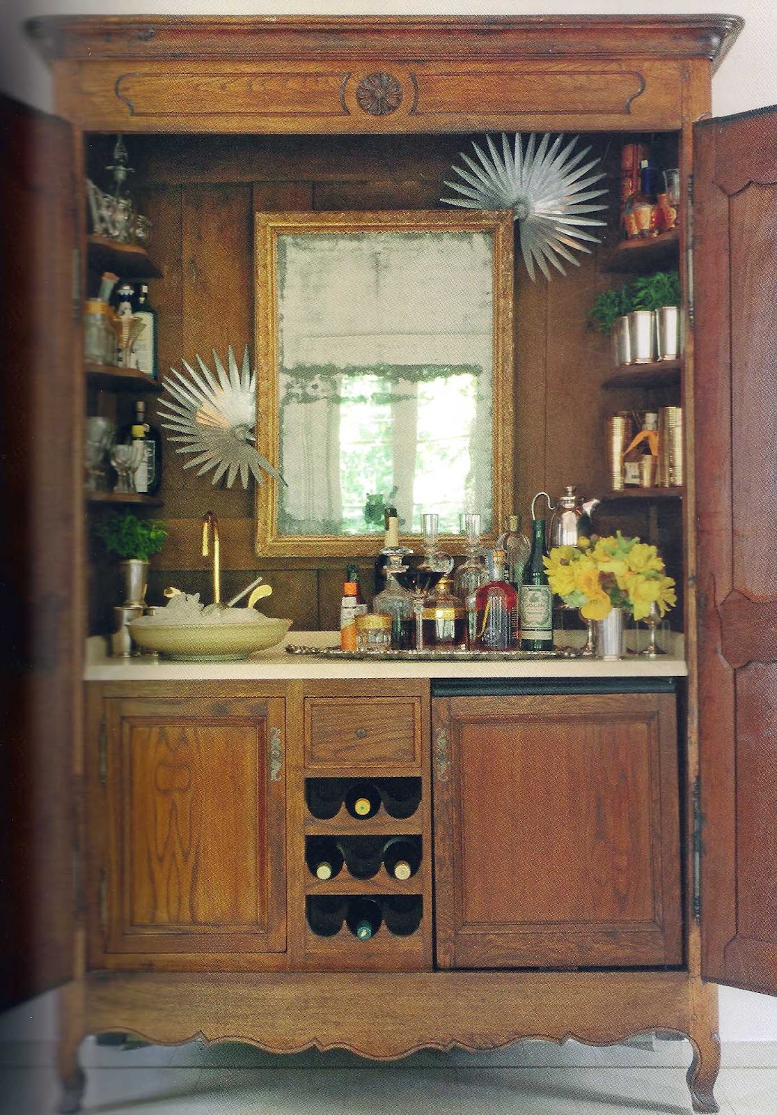 Very Merry Vintage Syle The Ultimate Bar in an Armoire