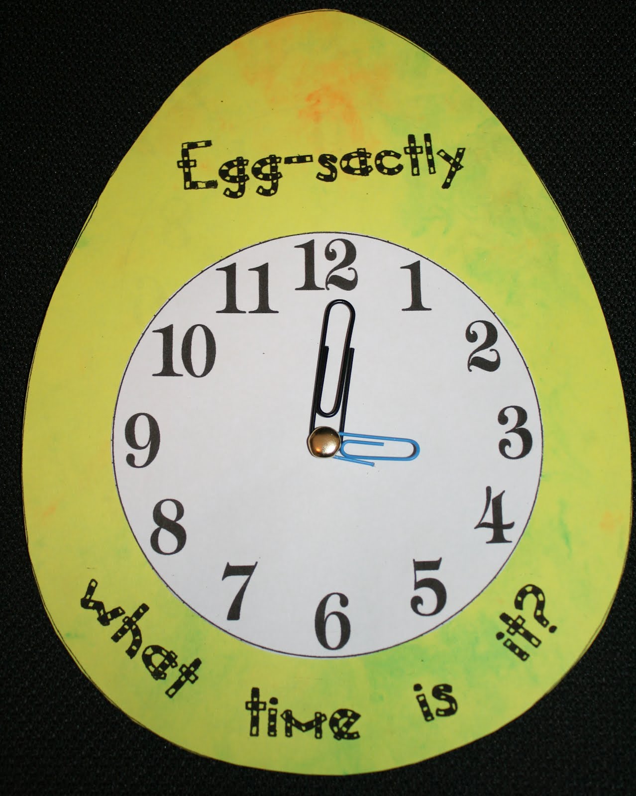 Classroom Freebies Too Eggsactly What Time Is It?