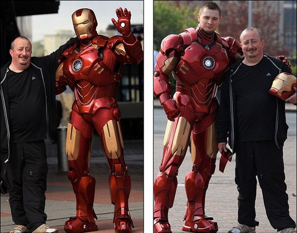 hombre de 44 años llamado Mark Pearson, comenta que solo inicio con el casco y de allí continuo hasta completar todo el traje de tamaño real. Iron man