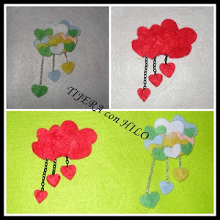 ...TIJERA CON HILO...: Fieltro.broches