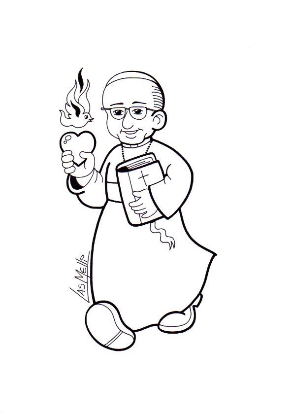 La Catequesis (El blog de Sandra): Nuevos Dibujos para colorear del Papa  Francisco de Las Melli