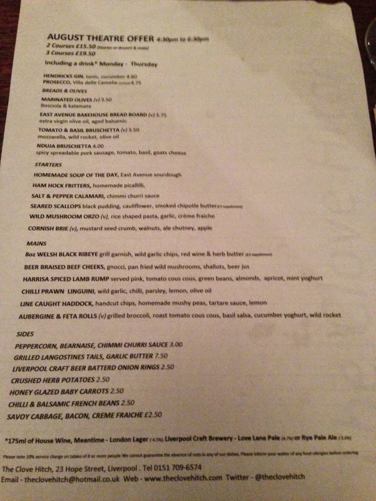 Cheese and Biscuits The Clove Hitch, Liverpool